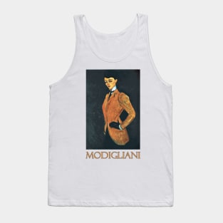 Woman in a Yellow Jacket (aka The Amazon) by Amedeo Modigliani Tank Top